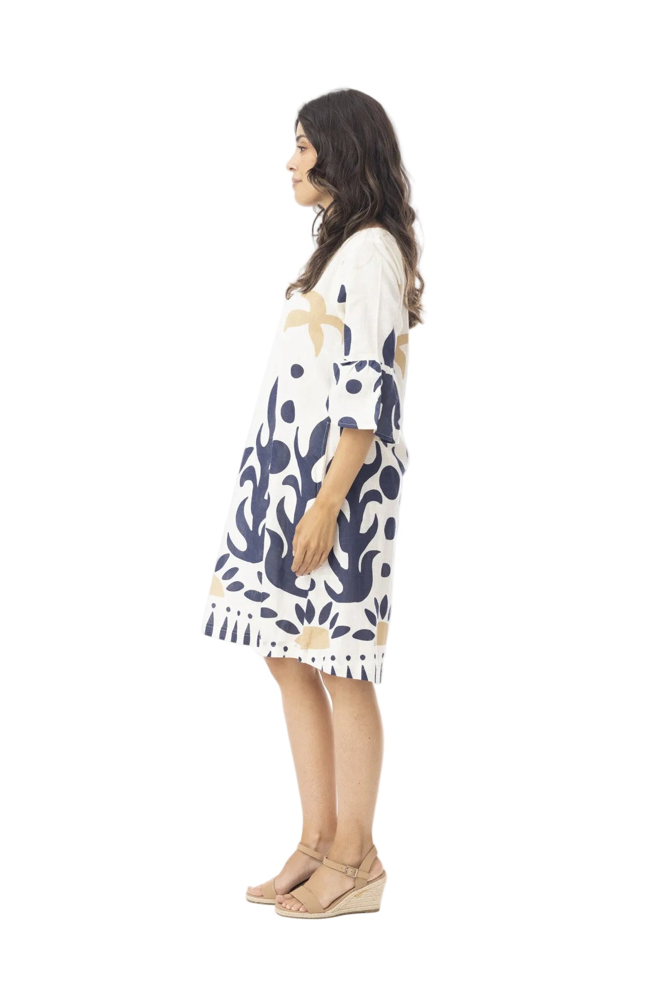 Orientique Nazca Dress Contemporary Frill Sleeve