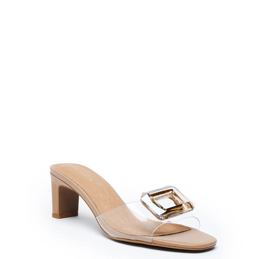 Cecelia NY Park Ave Jewel Heel Sandal -Tea