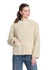 APNY Collarless Toggle Jacket-Vanilla Bean