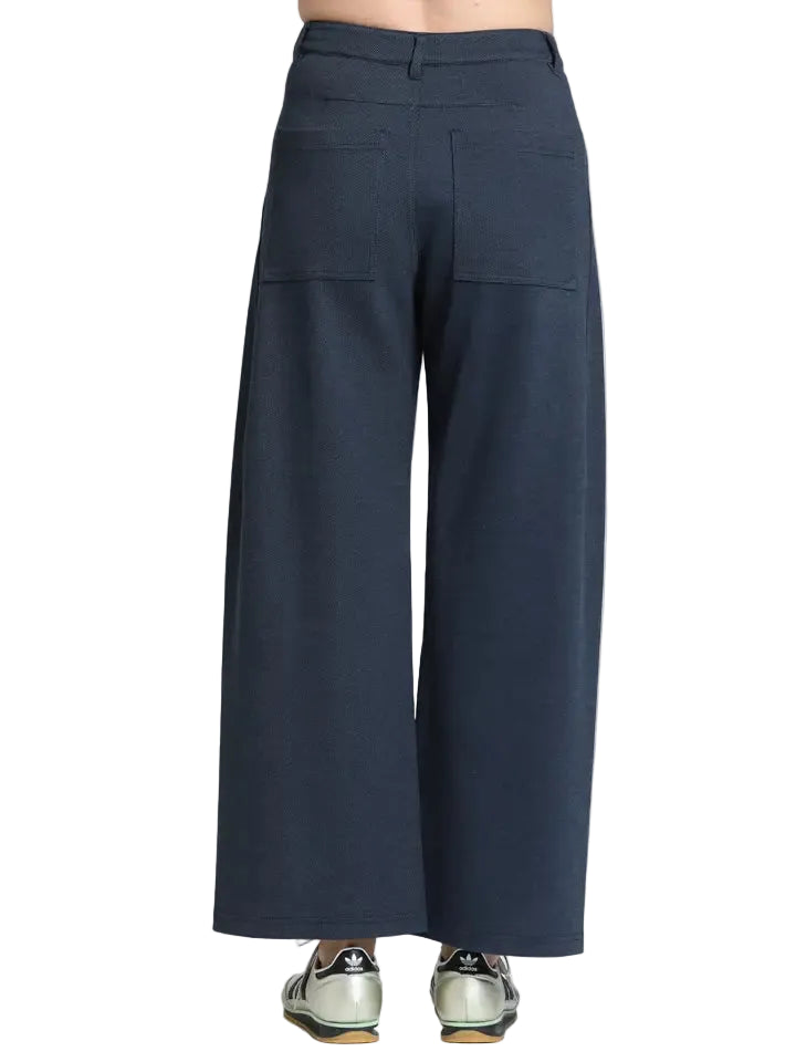APNY Knit Barrel Leg Pant-Midnight Indigo