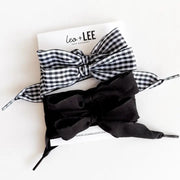 Leo + Lee Black Gingham & Black Lace Set