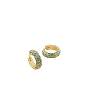 Spartina 449 Atlantic Opal Pave' Hoop Earrings-Gold