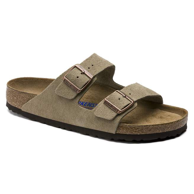 Birkenstock Arizona Soft Footbed Suede Leather -Taupe (Narrow)