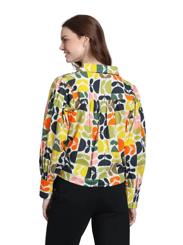 APNY Puff Sleeve Shirt-Citrus Multi