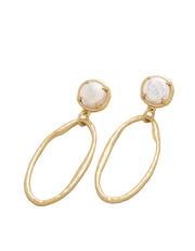 Spartina 449 River Club Earrings-Pear/Gold