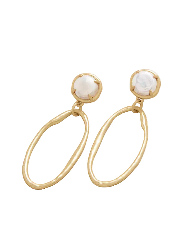 Spartina 449 River Club Earrings-Pear/Gold
