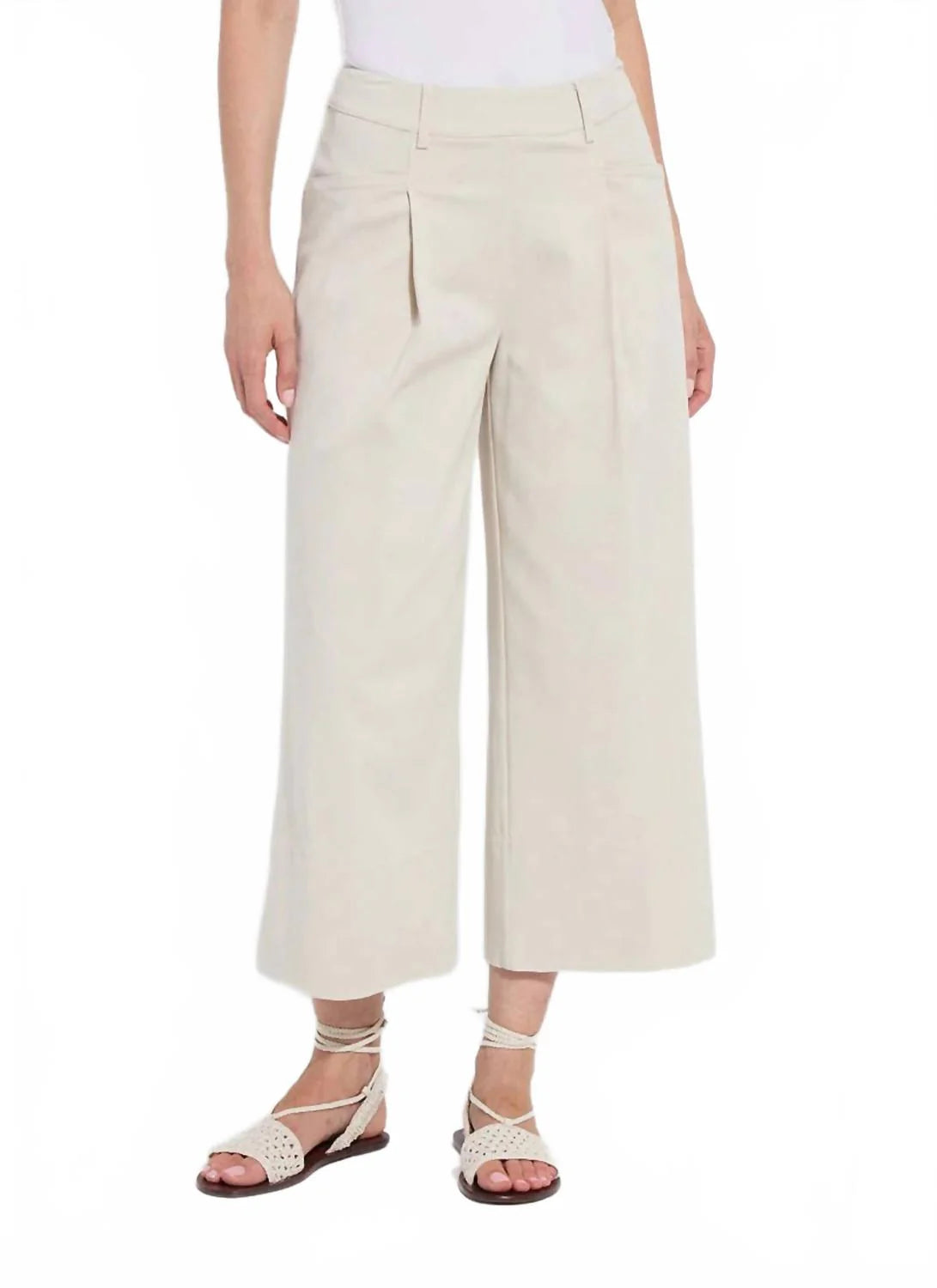 Lysse Mirabelle Pleated Wide Palazzo-Oat