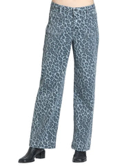 APNY Full Length Patch Pocket Wide Leg Jeans-Faded Blue