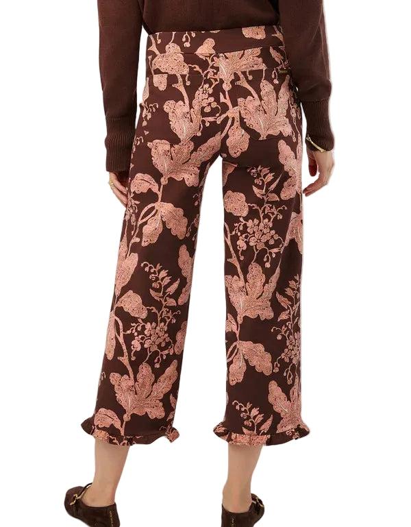 Spartina 449 Emma Pull on Ruffle Pant-Heritage Boho Floral