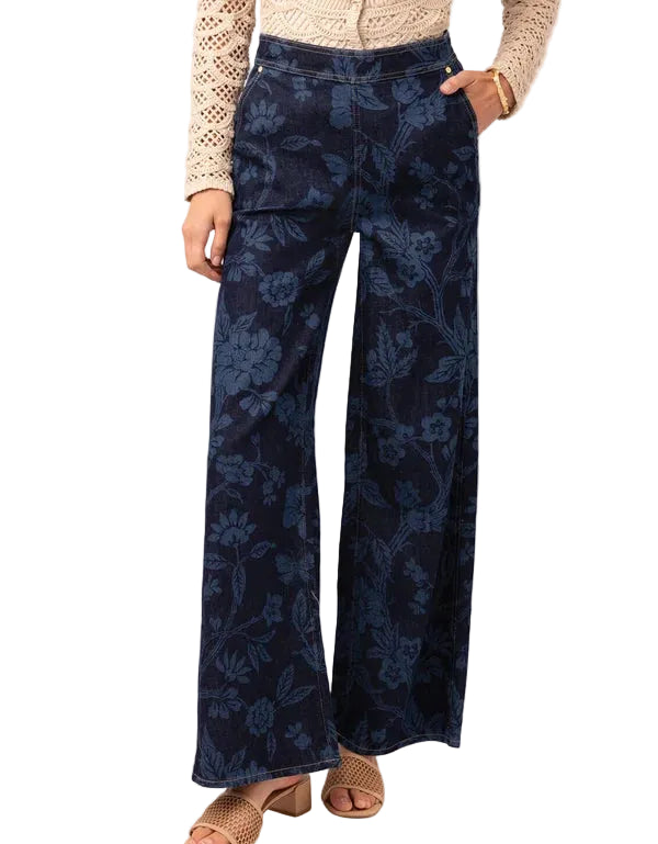 Spartina 449 Cadence Denim Trouser Japonica Floral Denim