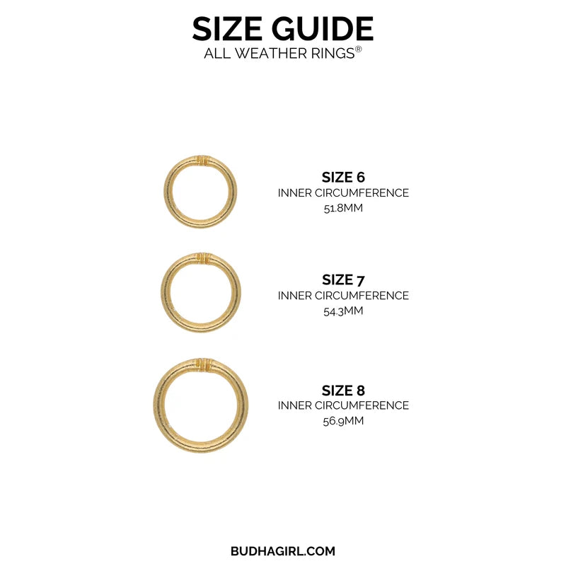 BuDhaGirl All Weather Rings-Aura (Set of 3) Size 7