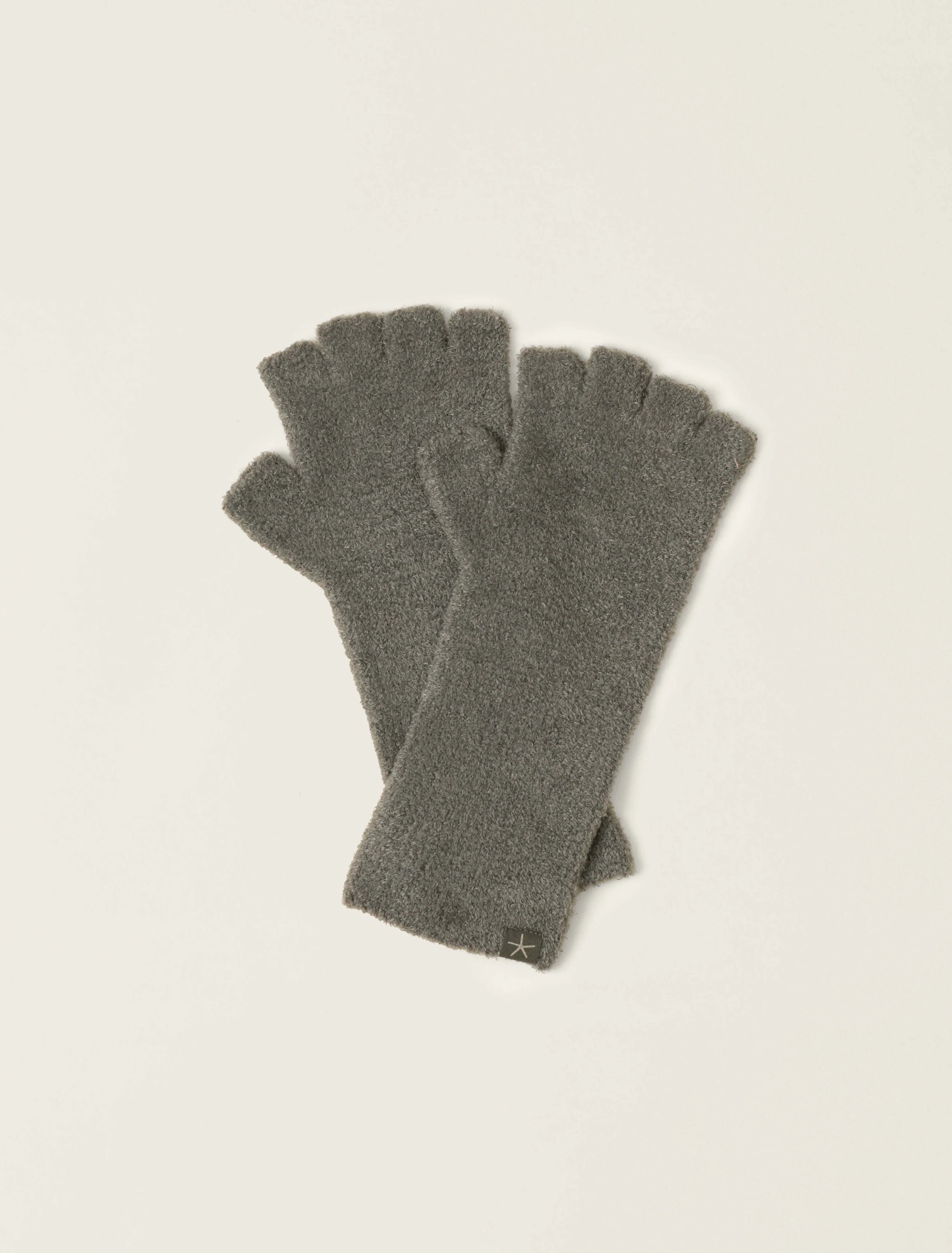 Barefoot Dreams CozyChic Lite Fingerless Gloves -Olive Branch