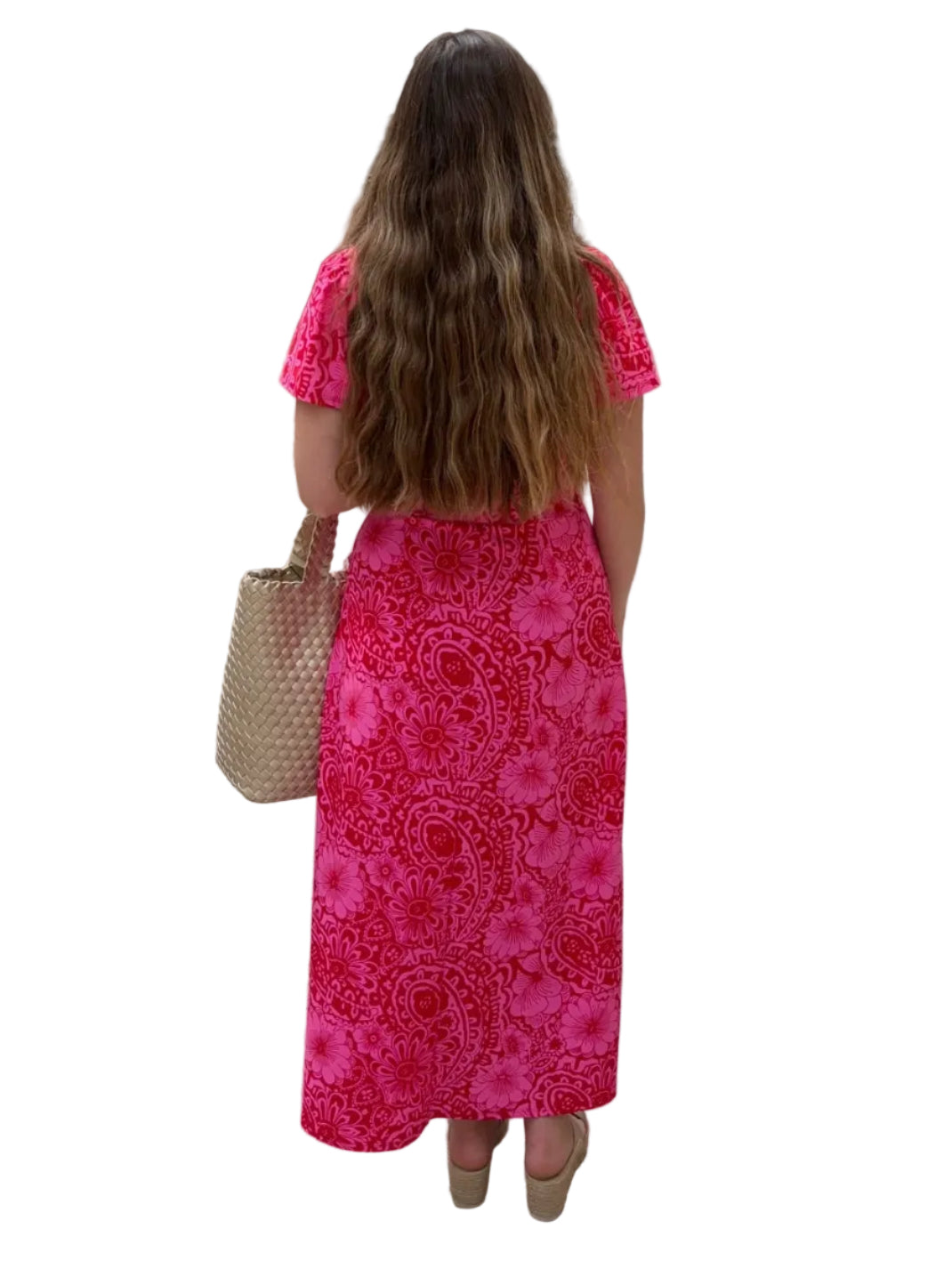 Jude Connally Jodi Dress -Painted Paisley Red