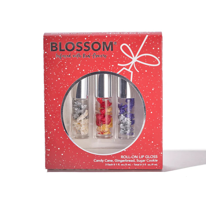 Blossom Winter 3 Piece Set Mini Roll-on Lip Gloss
