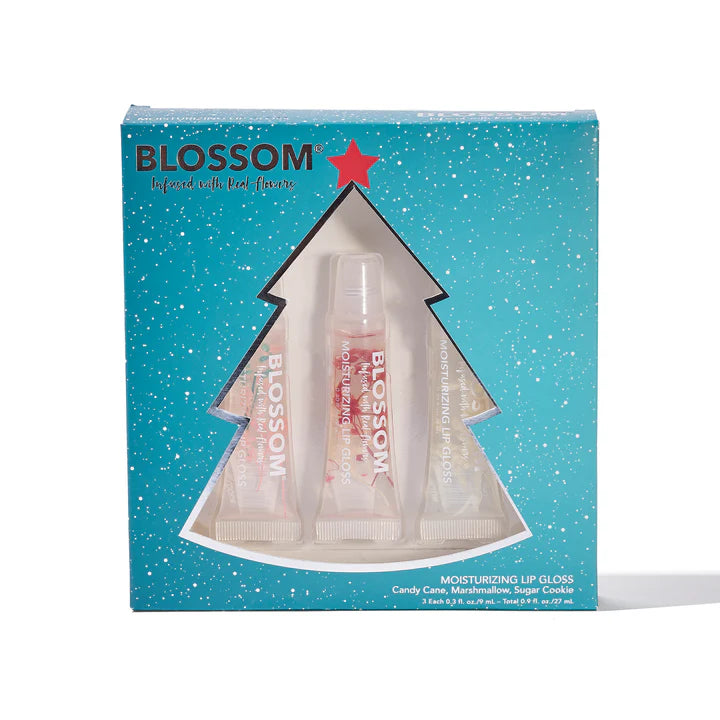Blossom Winter 3 Piece Set Moisturizing Lip Gloss Tubes