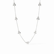 Julie Vos Bee Delicate Station Necklace-Silver
