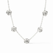 Julie Vos Bloom Delicate Station Necklace-Silver