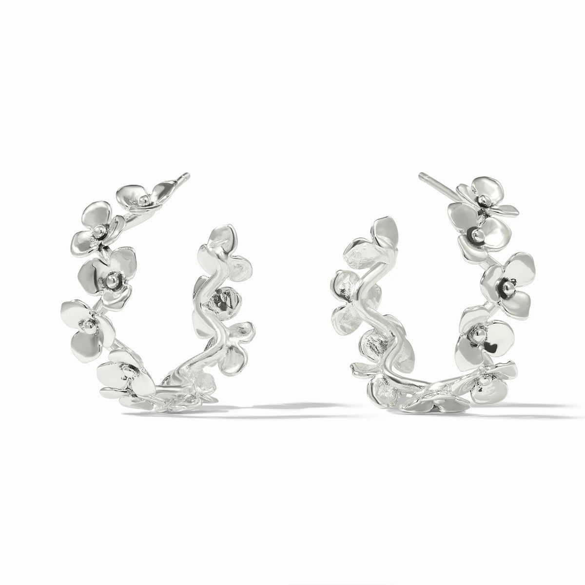 Julie Vos Bloom Hoop-Silver (M)