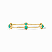 Julie Vos Milano Luxe Bangle-Gold/Iridescent Emerald Green Size M