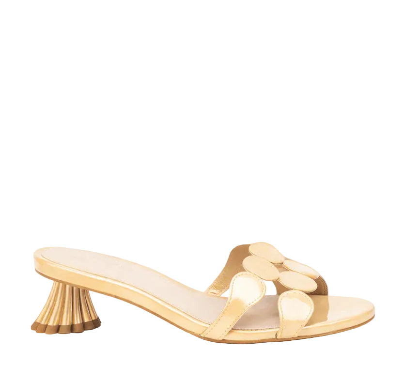 Cecelia NY Bunny Kitten Heel Sandal -Dust Patent