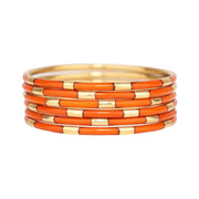 Budhagirl Burnt Orange Veda Bangles (Set of 6)
