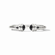 Julie Vos Cannes Demi Cuff-Silver/Obsidian Black