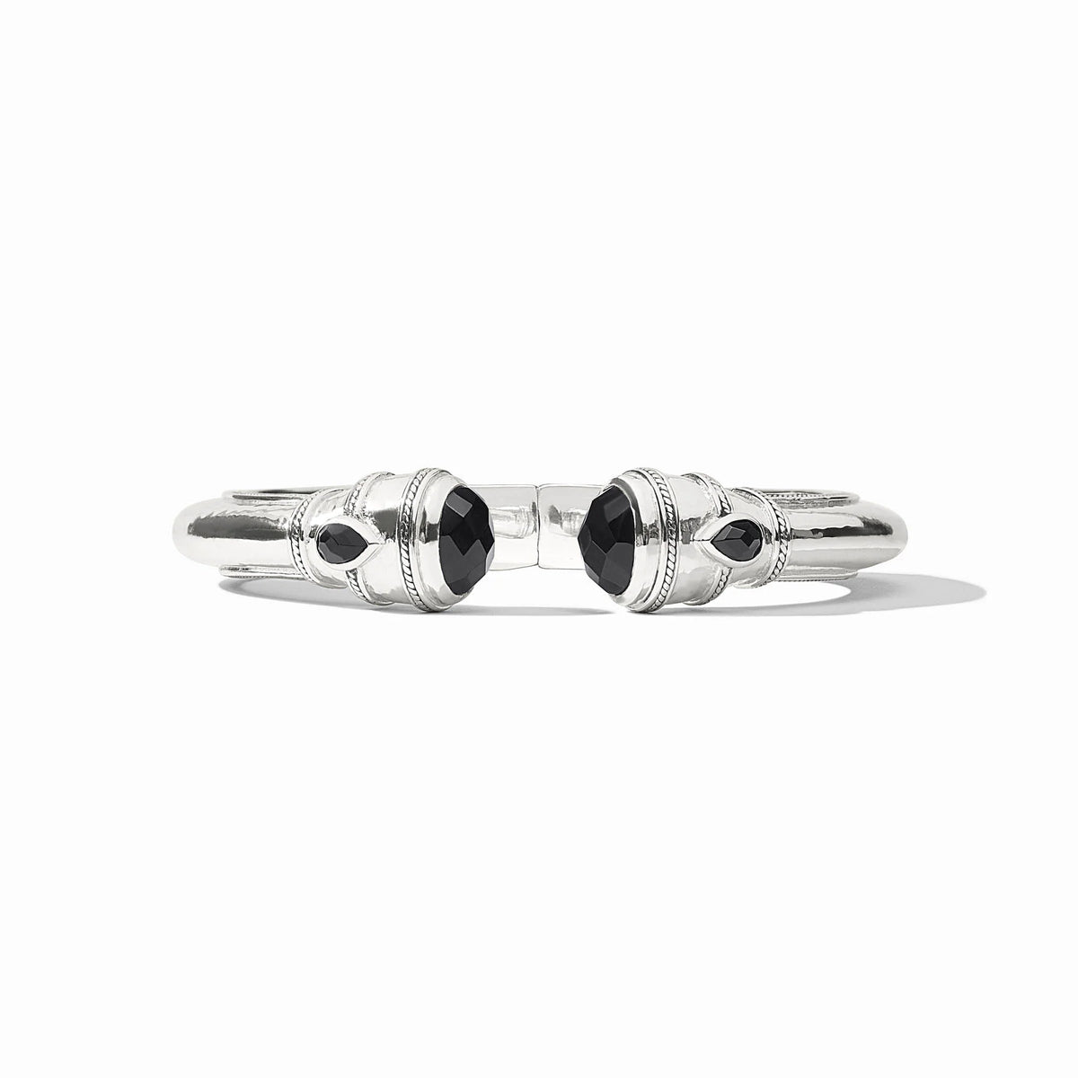 Julie Vos Cannes Demi Cuff-Silver/Obsidian Black