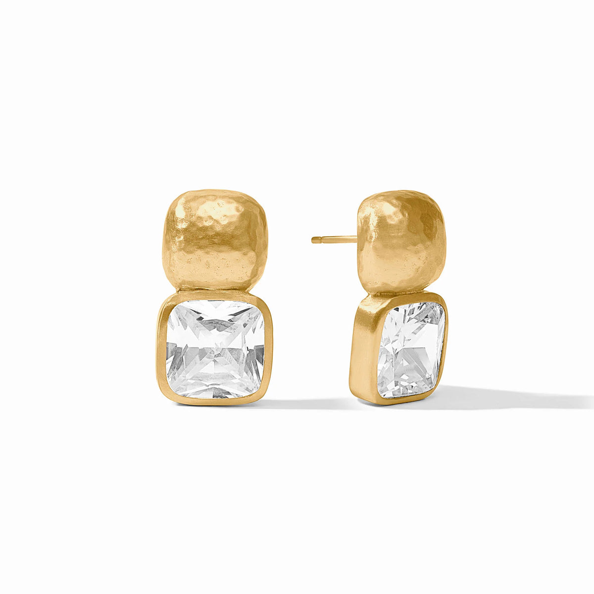 Julie Vos Catalina Earring-Gold/Cubic Zirconia