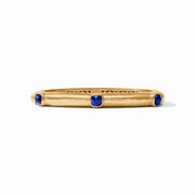 Julie Vos Catalina Stone Hinge Bangle-Gold/Iridescent Sapphire Blue