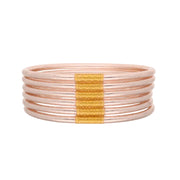 BuDhaGirl Champagne Lumine All Weather Bangles (Set of 6) Small