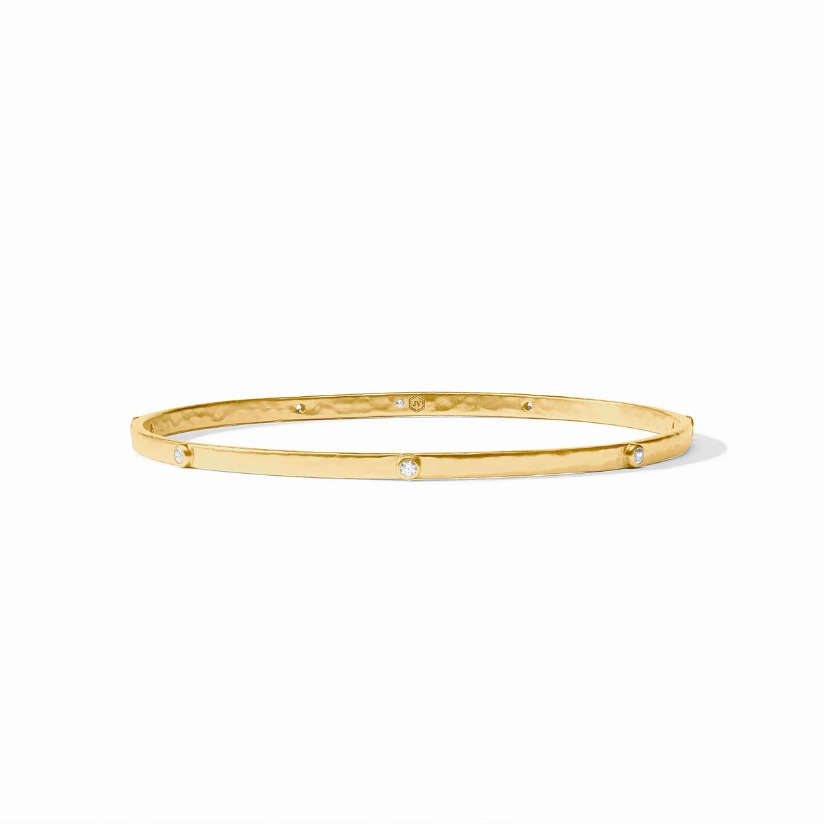 Julie Vos Crescent Stone Bangle-Gold/Cubic Zirconia Size M