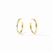Julie Vos Crescent Stone Hoop-Gold/Pearl