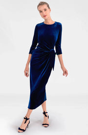 Cinch & Tie Maxi Dress - Silky Velvet