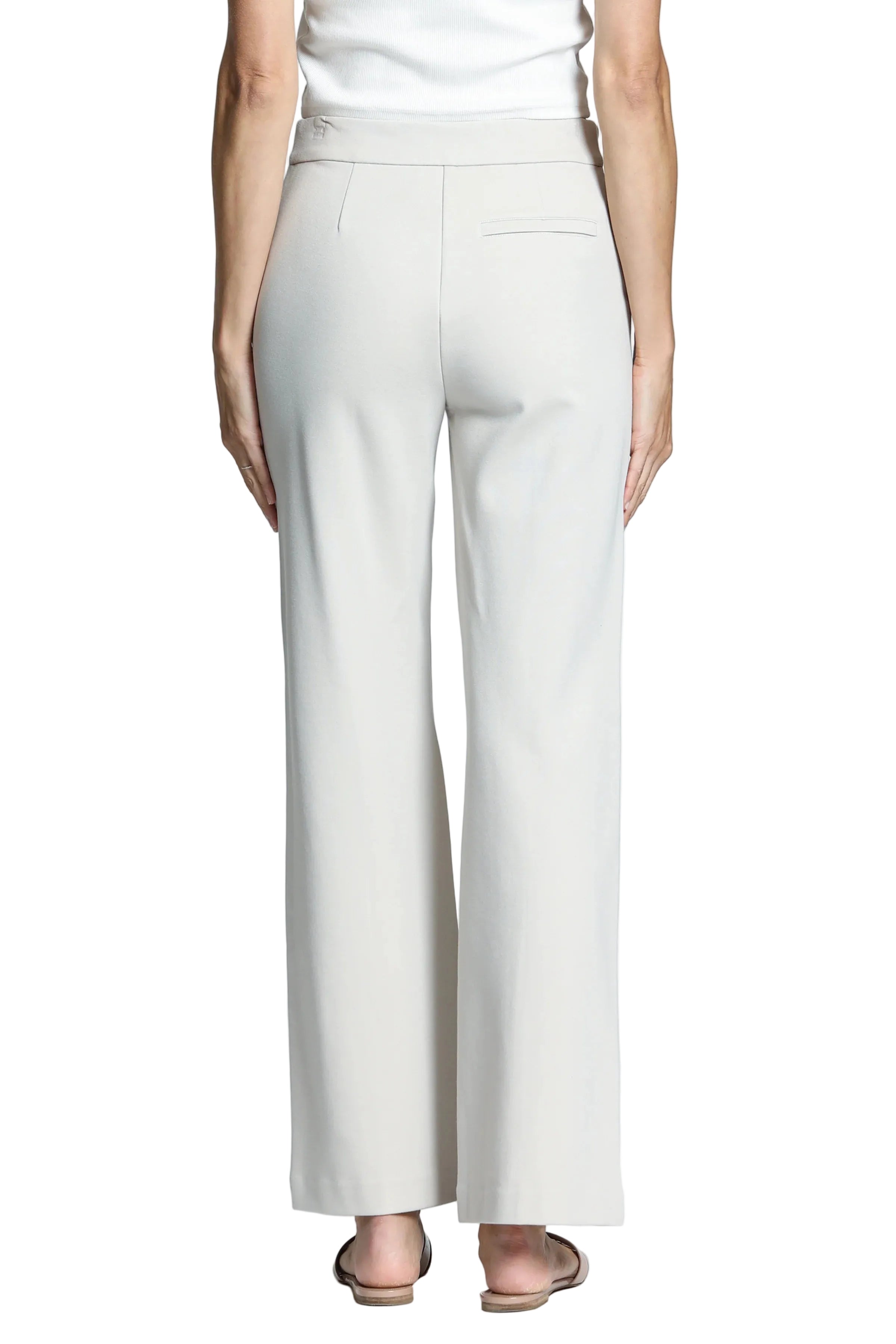 APNY Front Zip Pant w/ Pin-Tucked Leg -Champagne