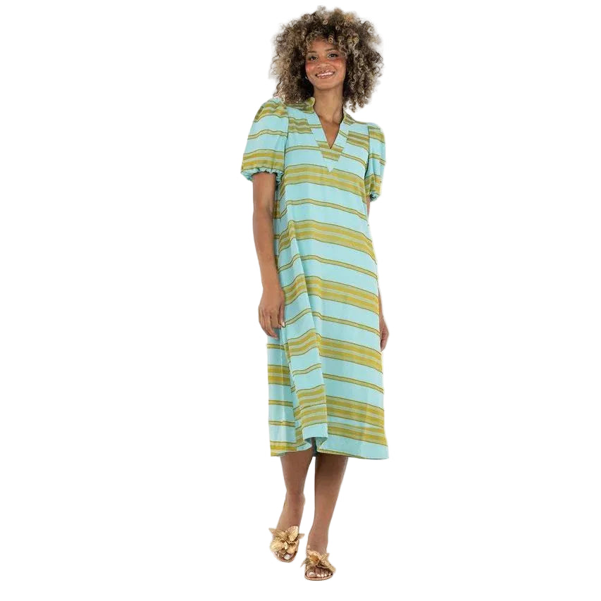 Emily McCarthy Hampton Dress -Fringe Stripe