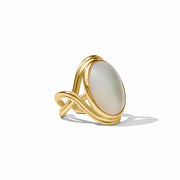 Julie Vos Essex Statement Ring-Gold/Mother of Pearl (8/9)