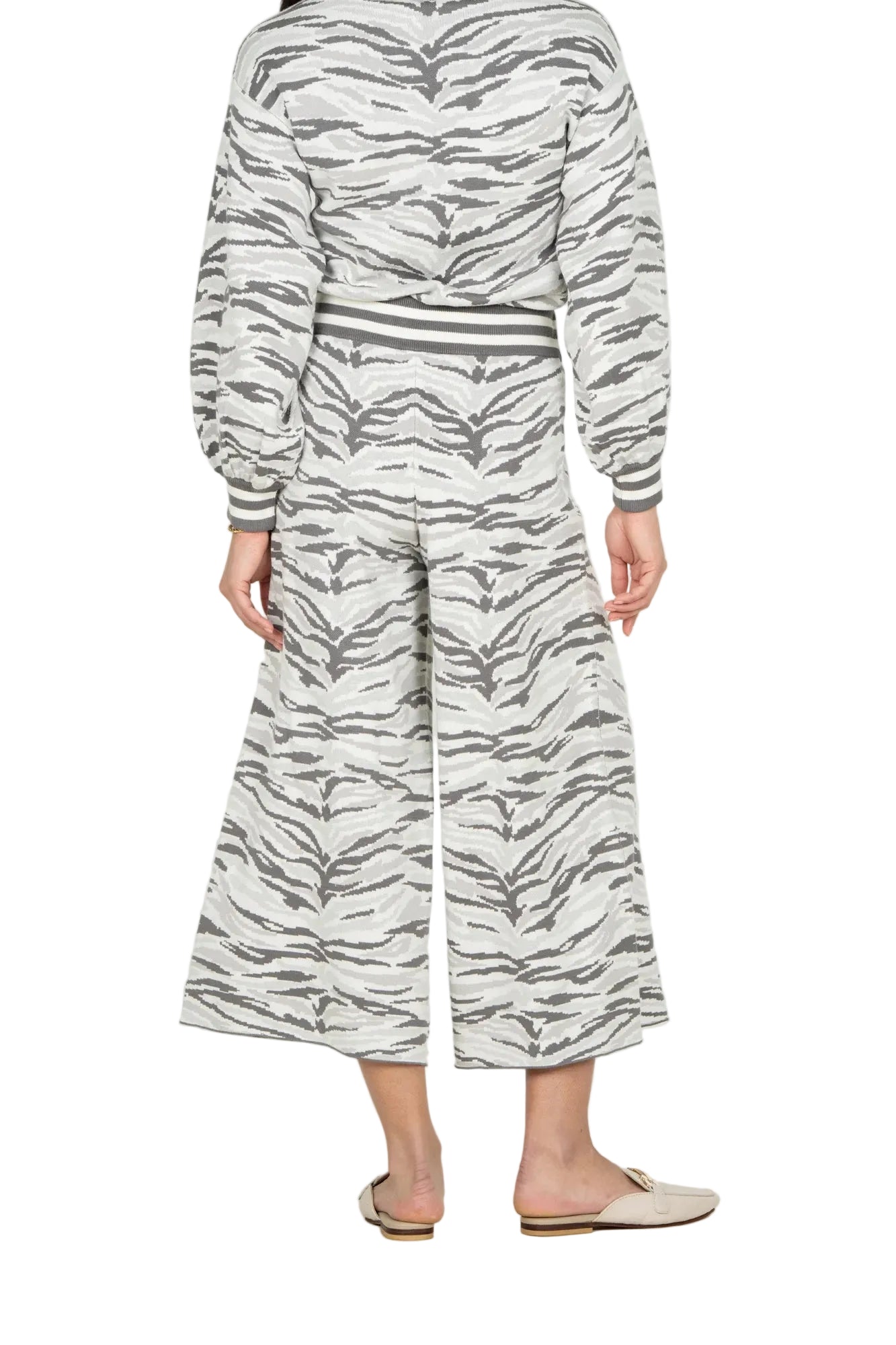 Emily McCarthy Teddy Crop Trouser-Wild Marble