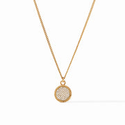 Julie Vos Fleur-de-Lis Pave Solitaire Necklace-Gold