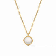 Honeybee Solitaire Necklace -Iridescent Clear Crystal/Gold
