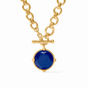 Julie Vos Honeybee Demi Necklace-Gold/Iridescent Sapphire Blue
