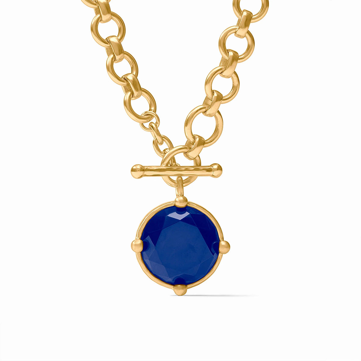 Julie Vos Honeybee Demi Necklace-Gold/Iridescent Sapphire Blue