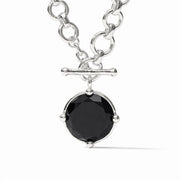 Julie Vos Honeybee Demi Necklace-Silver/Obsidian Black