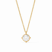 Julie Vos Honeybee Solitaire Necklace-Gold/Cubic Zirconia