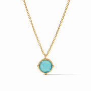 Julie Vos Honeybee Solitaire Necklace-Gold/Iridescent Bahamian Blue