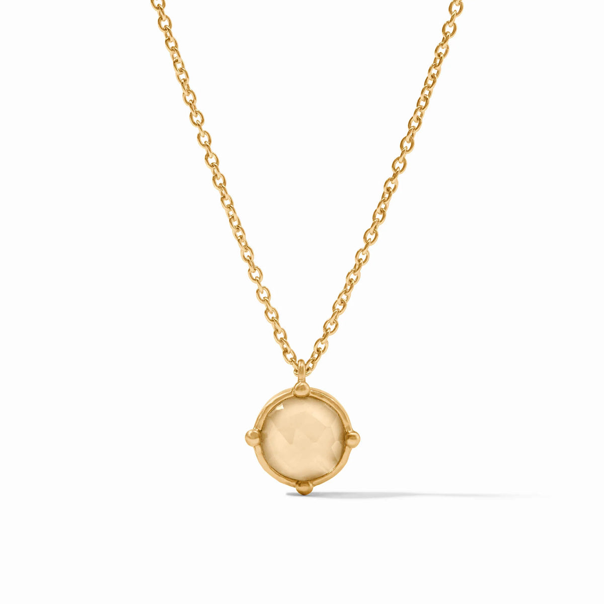 Julie Vos Honeybee solitaire Necklace-Gold/Iridescent Champagne