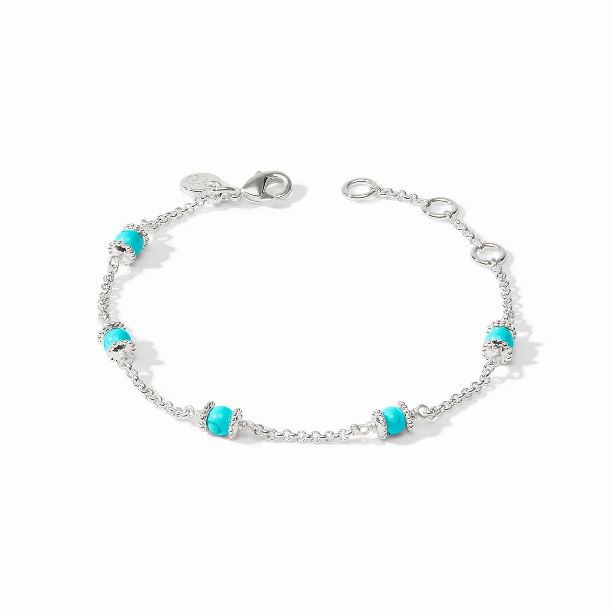 Julie Vos Hydra Delicate Bracelet-Silver/Turquoise Blue