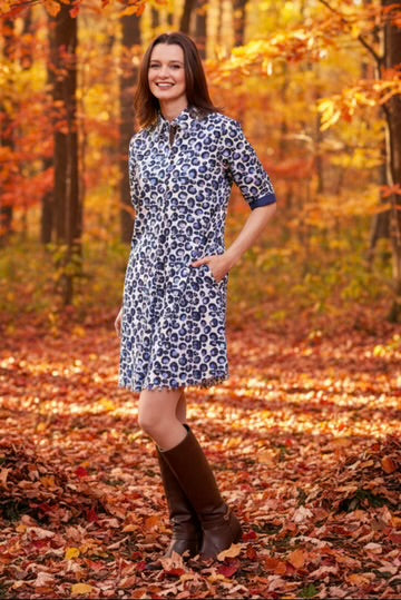 Dizzy Lizzie Chatham Dress Blue Bubbles