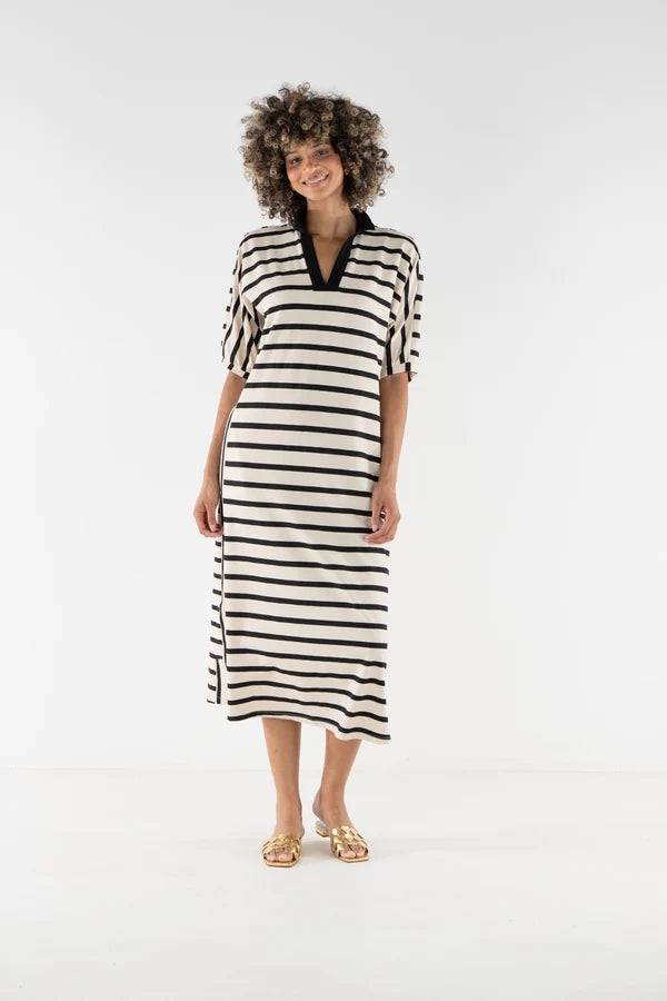 Emily McCarthy Poppy Maxi Dress -Cafe Stripe