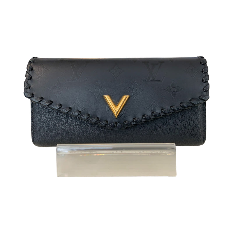 Louie Vuitton  Very Flap Wallet - Black Leather