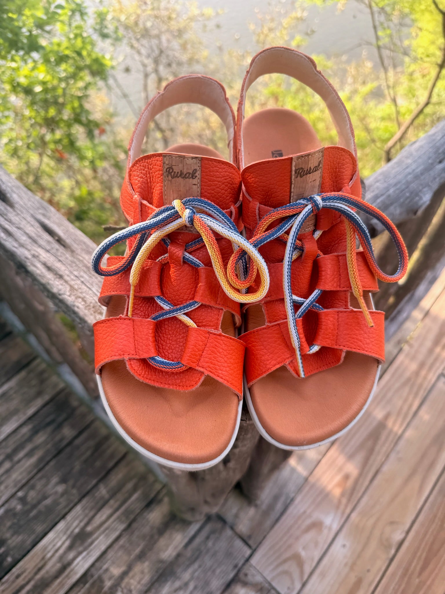 Jose Saenz Villar Sandal-Orange Bogota Leather